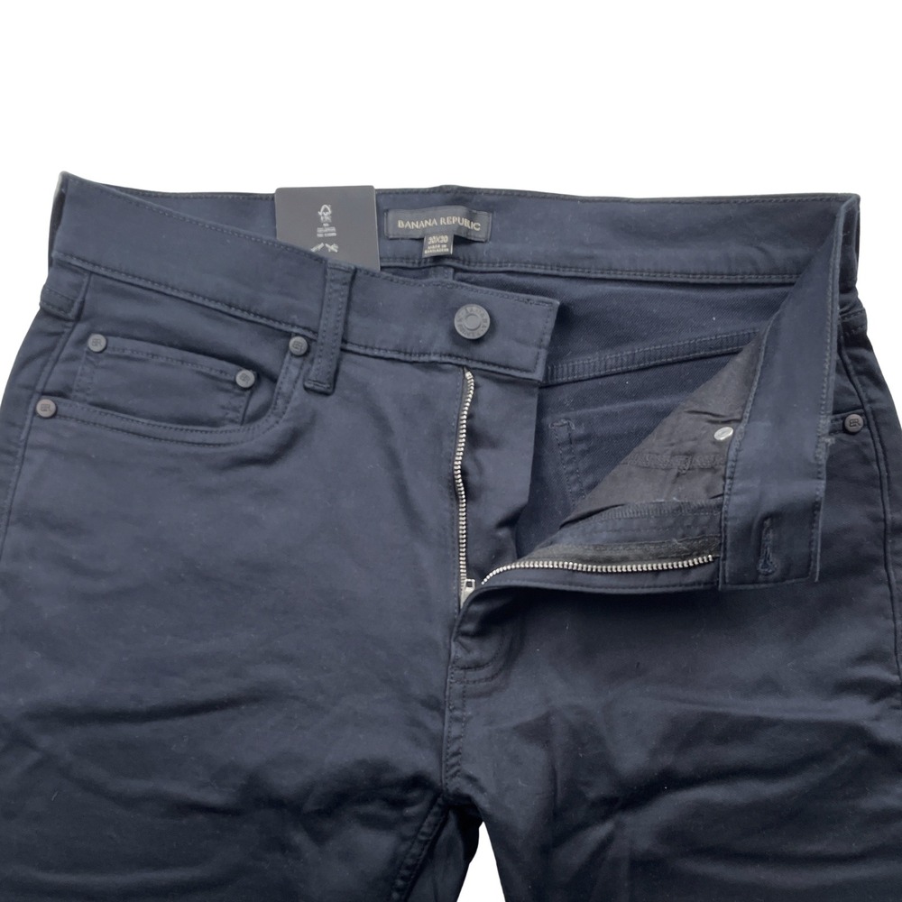 NWT‎ Banana Republic Mens 30x30 5 Pocket Flat Front Slim Fit Stretch Pant Black - Picture 4 of 10